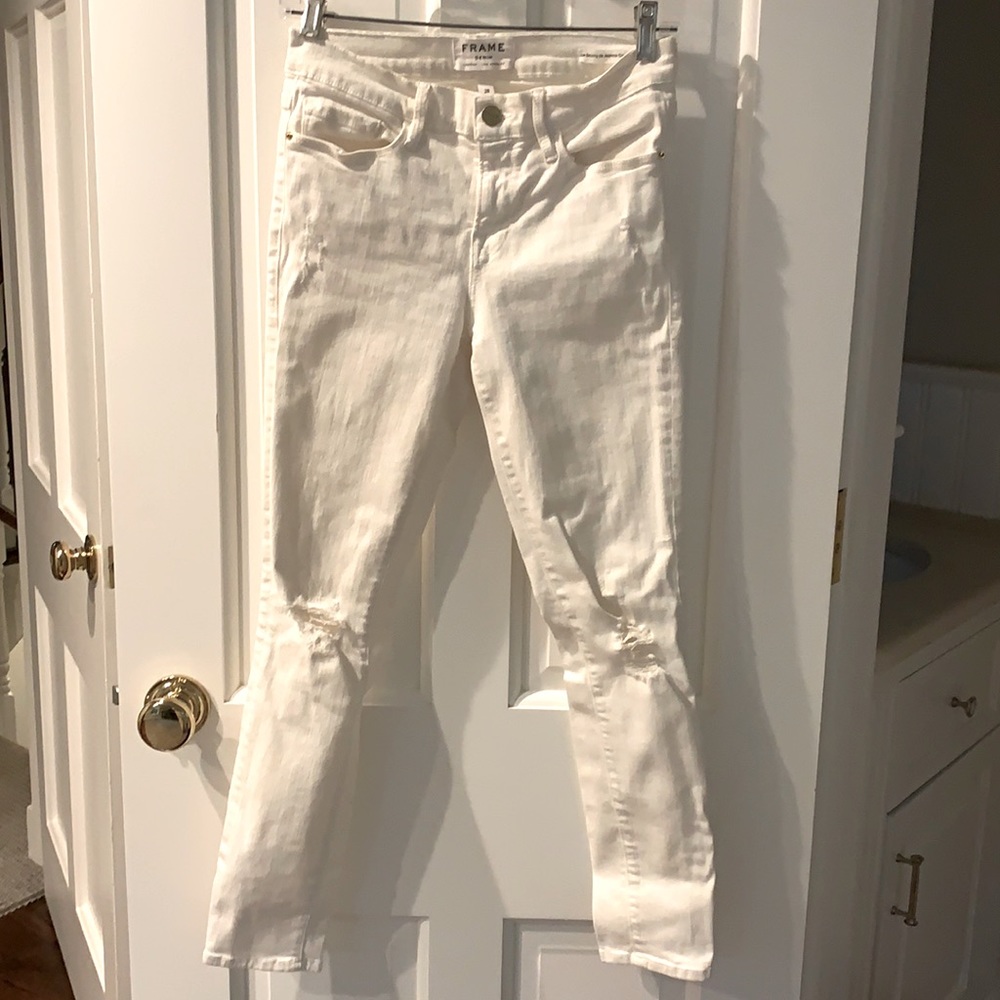 Frame White Jeans